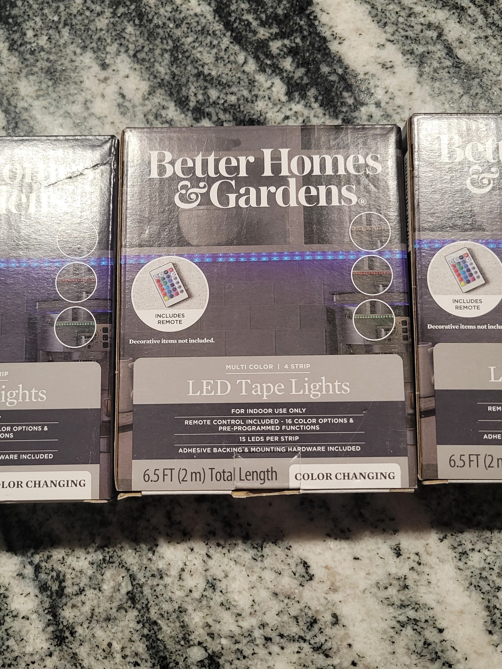 Better Homes & Gardens LED Tape Lights - Blue/Purple Accent Set Set of 3